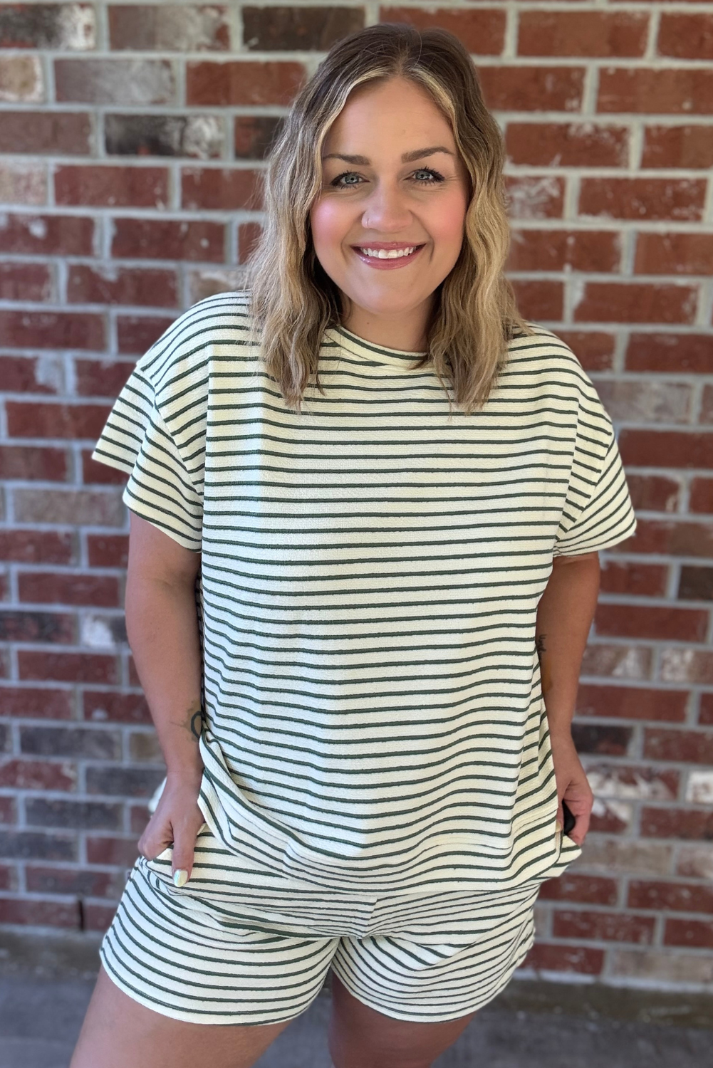 Soft Textured Striped Top