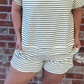 Soft Textured Striped Shorts