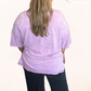 Plus Size Mineral Wash Tee - Purple, Pink, Gray