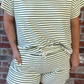 Soft Textured Striped Shorts