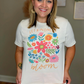Let Kindness Bloom Summer Floral Good Vibe Graphic Tee