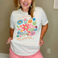 Let Kindness Bloom Summer Floral Good Vibe Graphic Tee