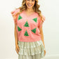 Glitter Tree Patches Sweater