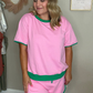 Plus Size Drop Shoulder Tee and Skort Set