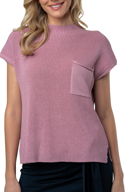 Rose Mauve Knit Sweater Top