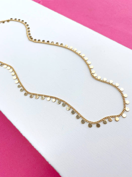 Gold Filled Coin Chain Choker