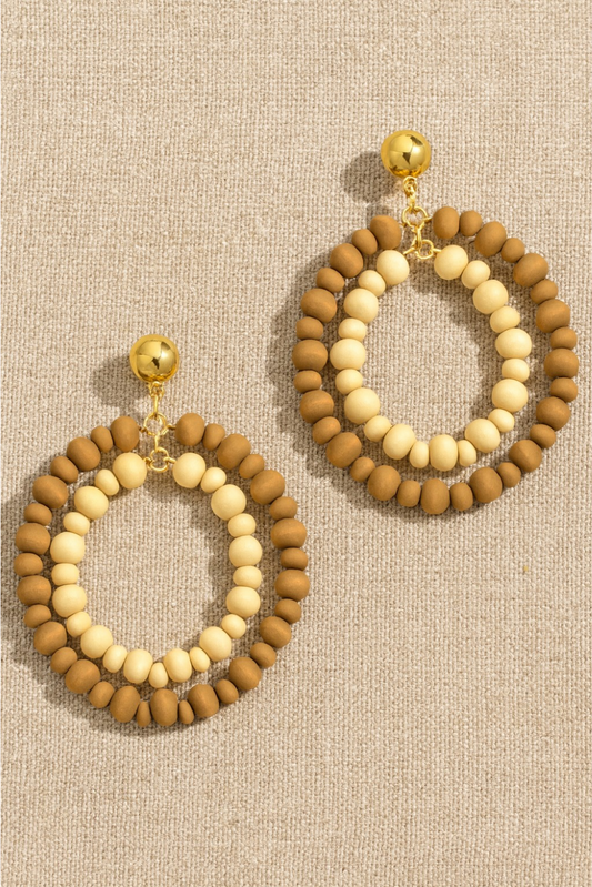 Twince as Nice Wood Bead Hoops