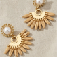 Half Bloom Raffia Earrings