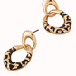 Leopard Print Drop Earrings