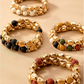 Metallic & Stone Bracelet Set