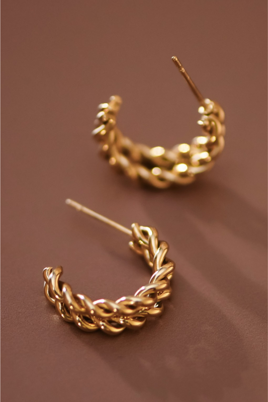 Golden Glow Hoops