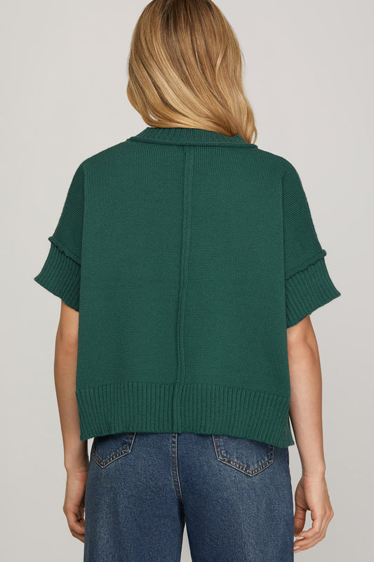 Easygoing Green Crewneck Sweater
