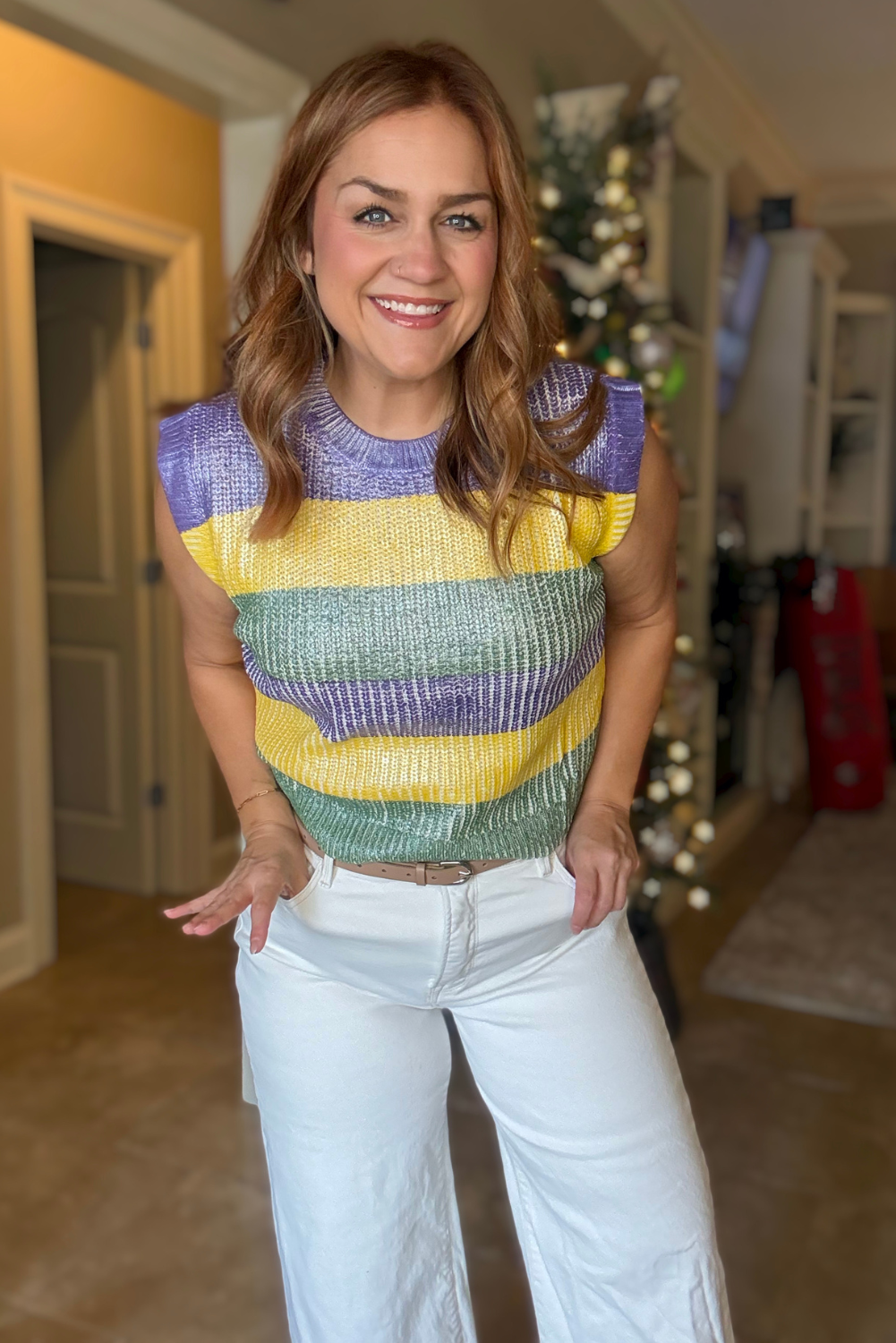 Mardi Gras Flair Top