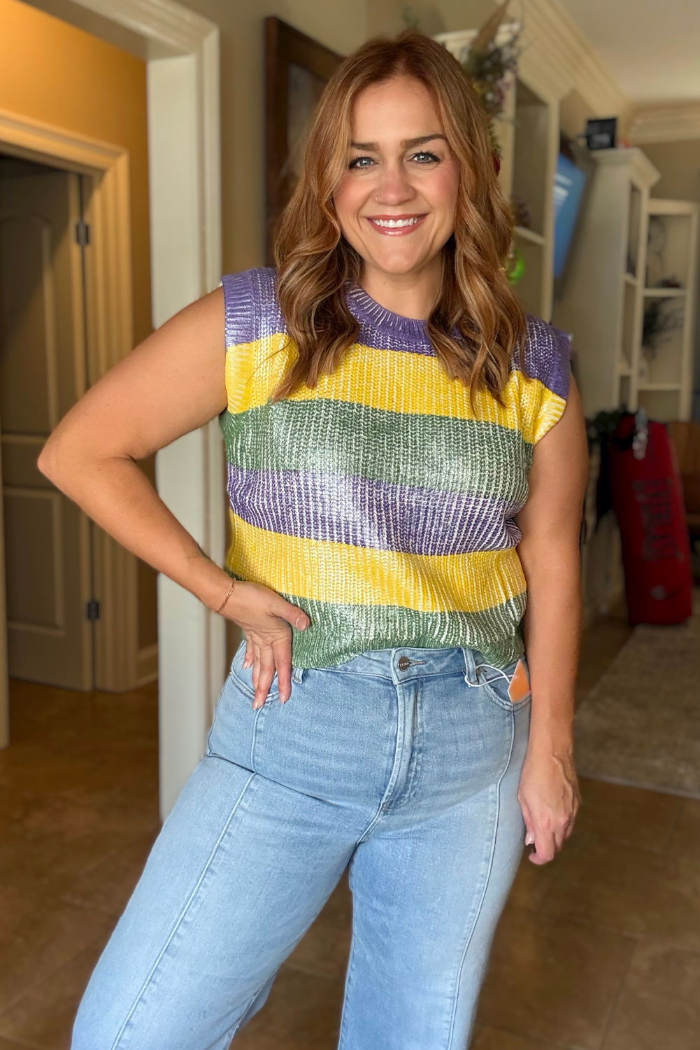 Mardi Gras Flair Top