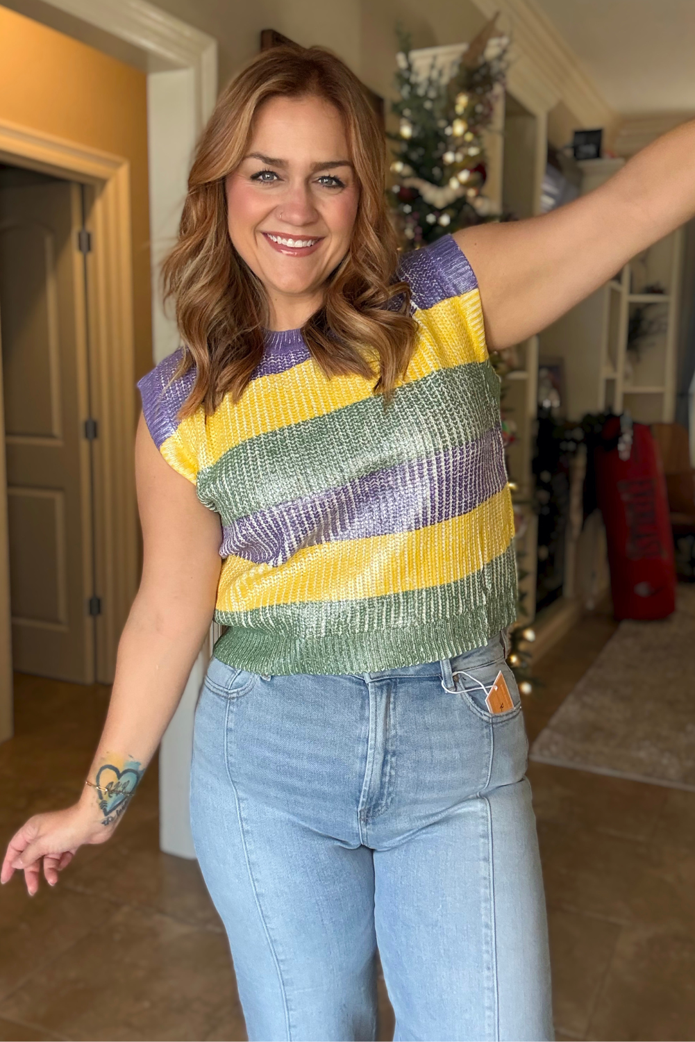 Mardi Gras Flair Top