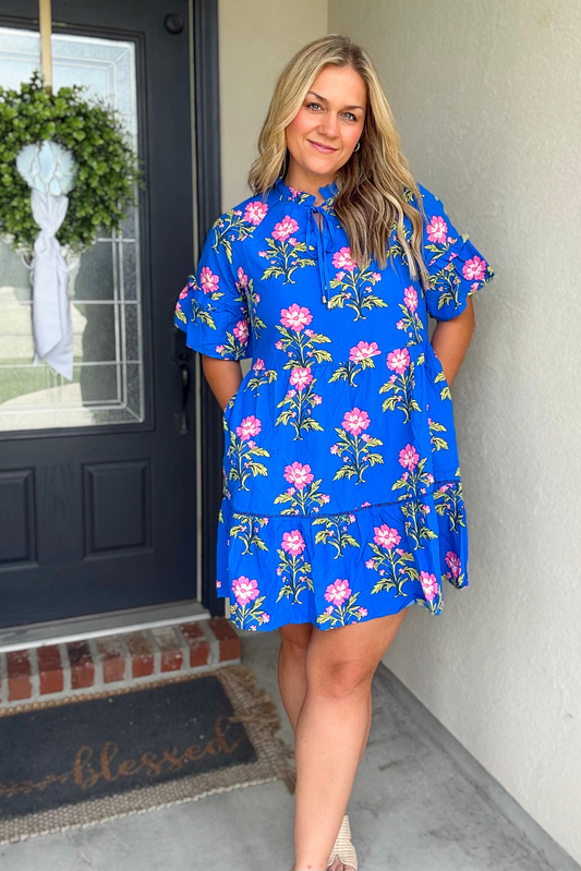 Summer Blues Foral Dress