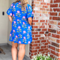 Summer Blues Floral Dress