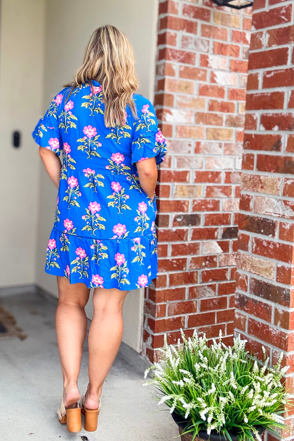 Summer Blues Floral Dress
