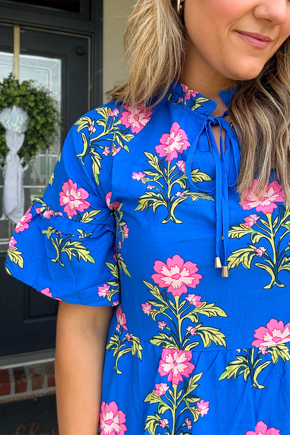 Summer Blues Floral Dress