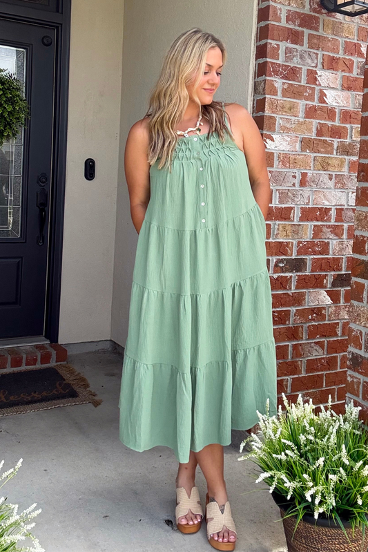 Sleeveless Tiered Cami Dress