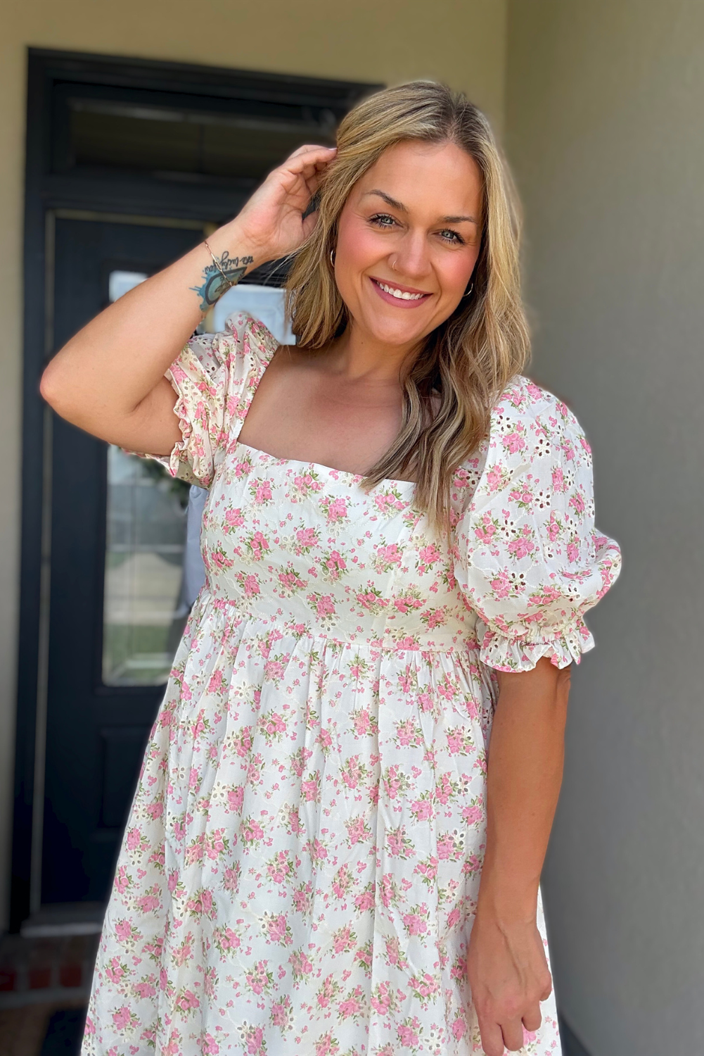 Soft Bloom Mini Dress