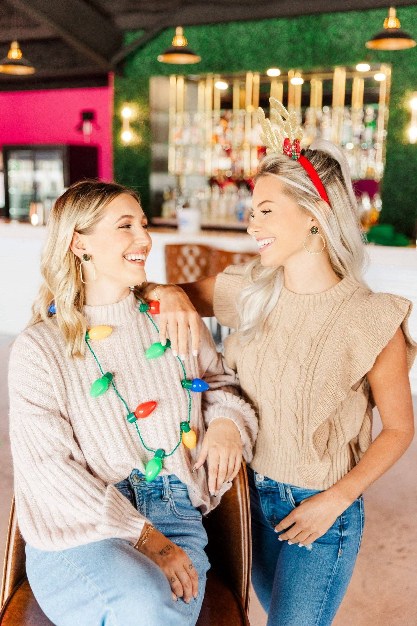 Christmas Mix Glitter Top Hoops