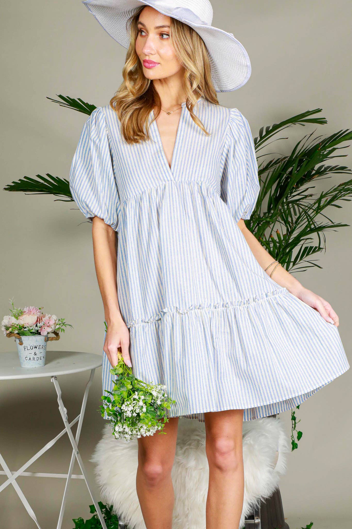 Spring Stripe Tiered Dress
