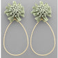 Mossy Raffia Flower Teardrop Earring