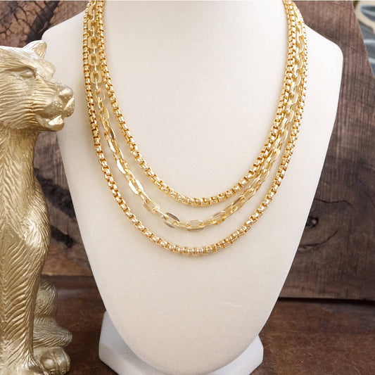 Three’s a Charm Chain Necklace