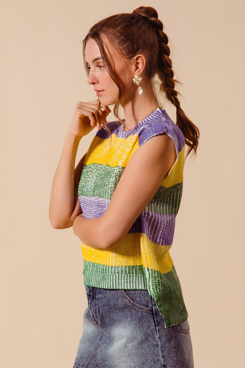 Mardi Gras Flair Top