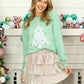 Sequin Tree Patch on Mint Sweatshirt