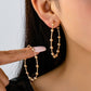 Evergold Beaded Hoop Earings