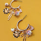 Flower Charm Drop Earrings