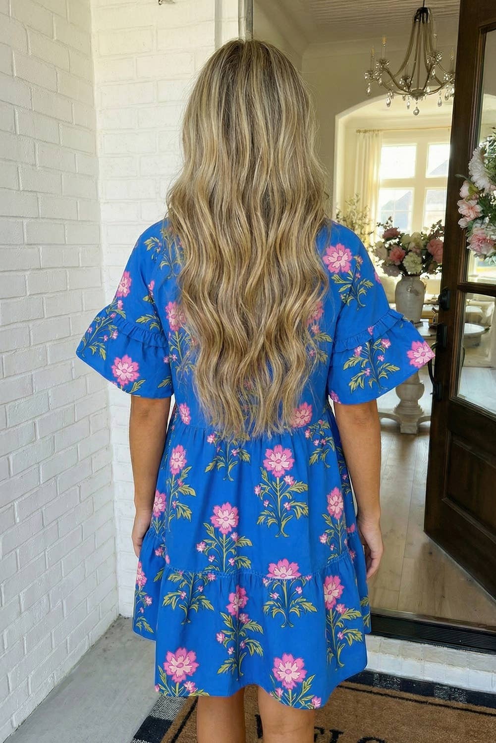 Summer Blues Floral Dress
