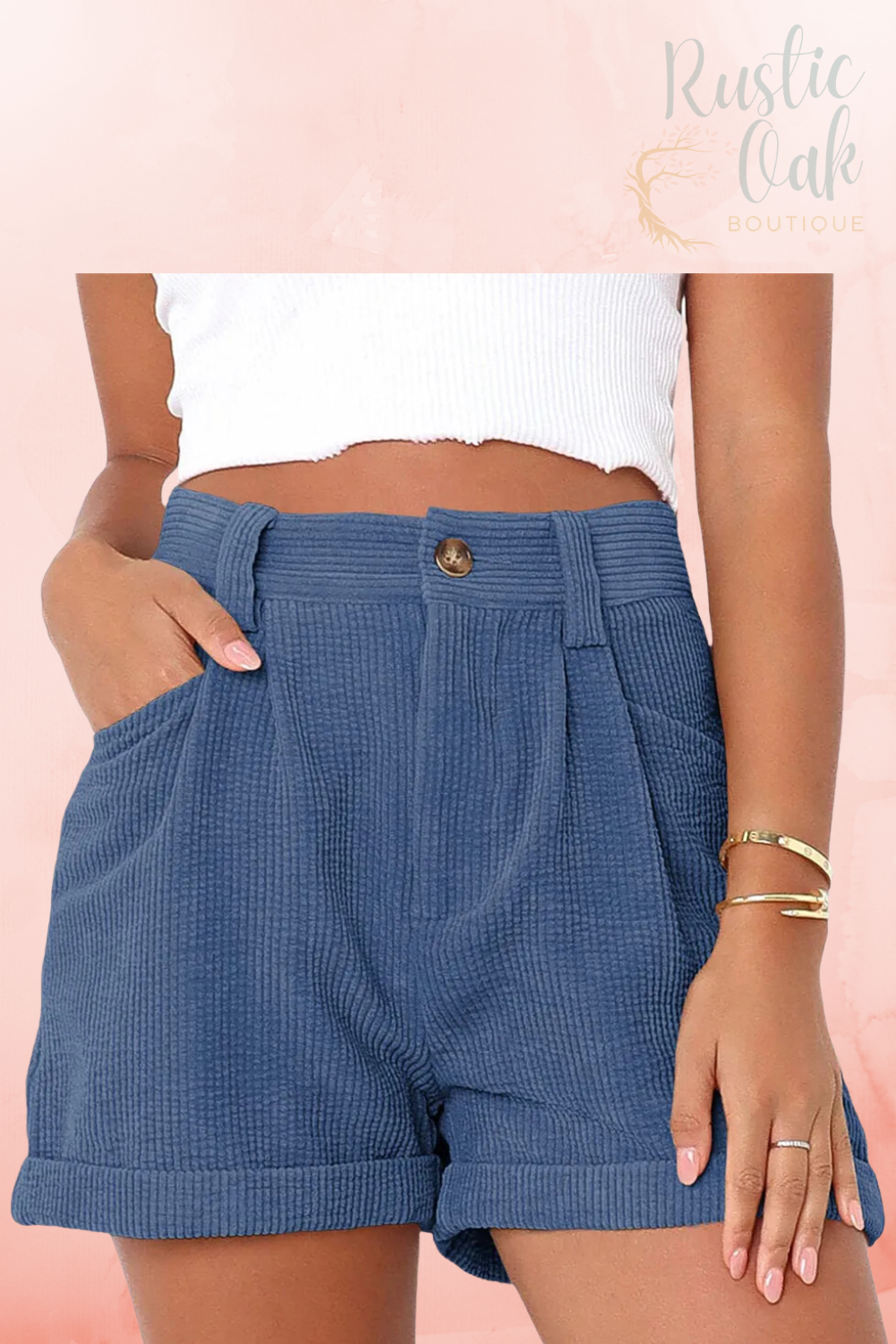 Full Size High Waist Shorts with Pockets