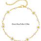 Gold Daisy & Pearl Chain Anklet