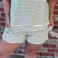 Soft Textured Striped Shorts