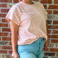 Plus Tummy Control High Rise Fray Hem Shorts
