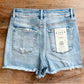 High Rise Light Frayed Shorts