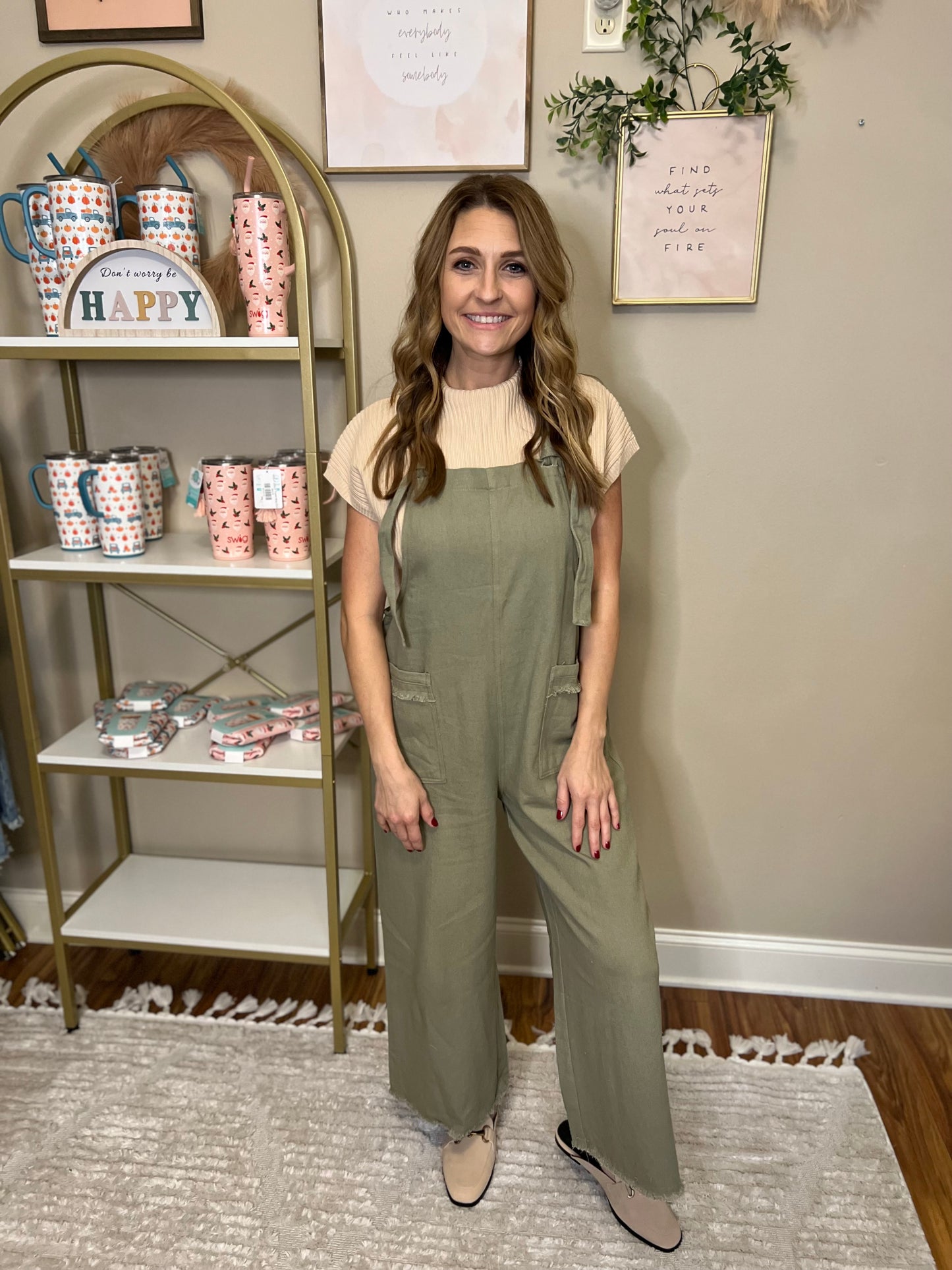 Plus Twill Cotton Jumpsuit