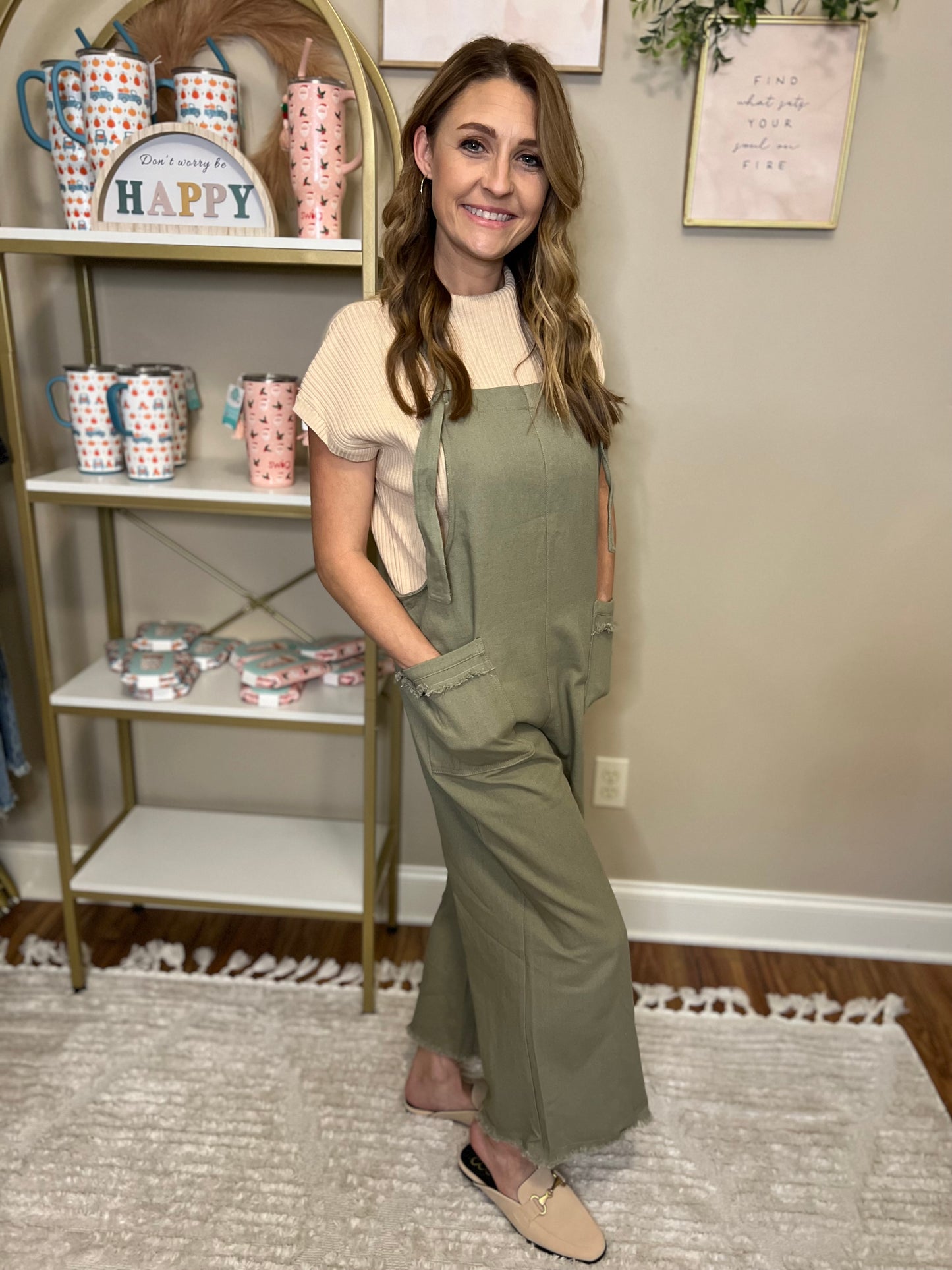 Plus Twill Cotton Jumpsuit