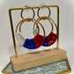 USA Bohemian Woven Raffia Dangle Earrings