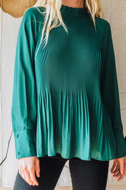 Wintergreen Pleated Blouse