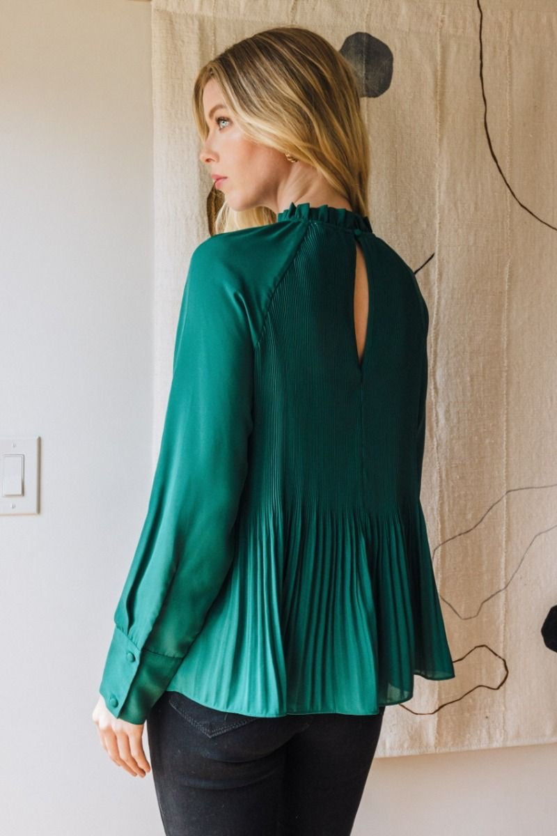 Wintergreen Pleated Blouse