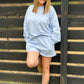 Bow-Embroidered Sweater & Shorts Set