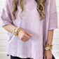 Plus Size Mineral Wash Tee - Purple, Pink, Gray