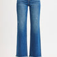 Risen Tummy Control Mid-Rise Frayed Jeans