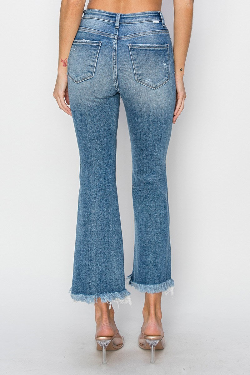 Risen Edge Ankle Flare Jeans