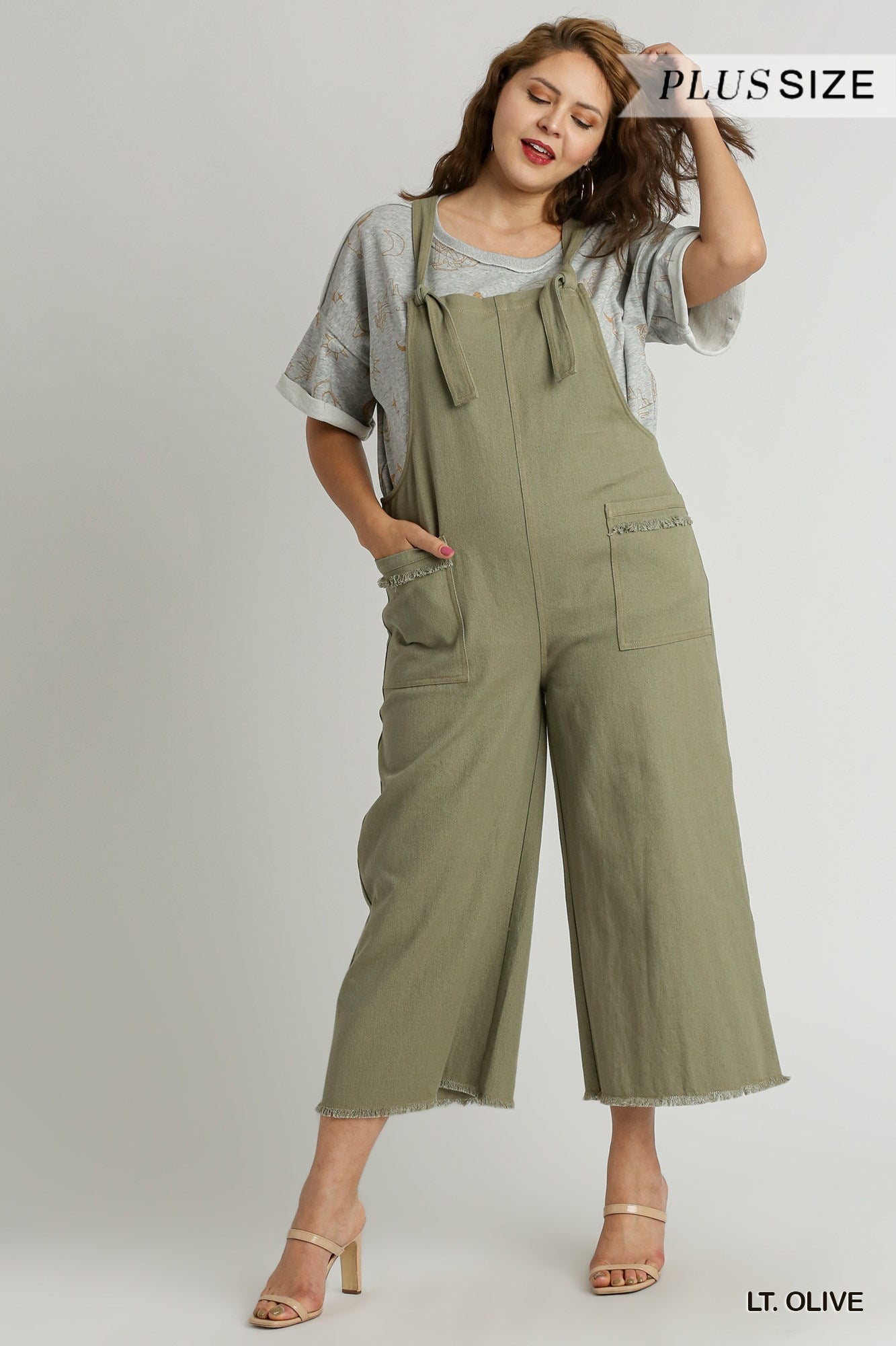 Plus Twill Cotton Jumpsuit