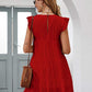 Colonels Red Round Neck Mini Dress